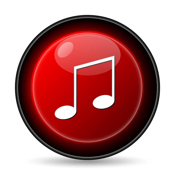 Music Icon Internet Button White Background — Stock Photo, Image