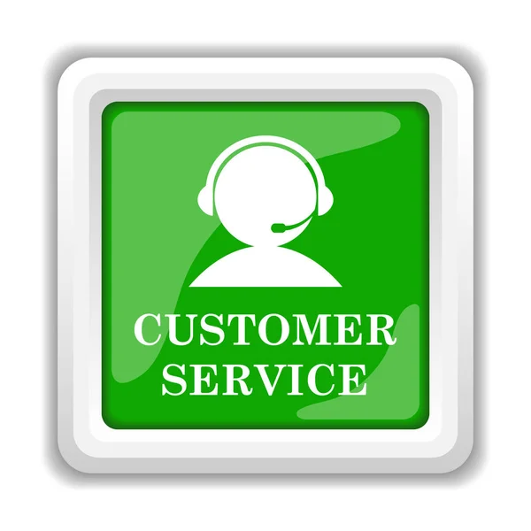 客户服务图标 白色背景上的互联网按钮 — 图库照片