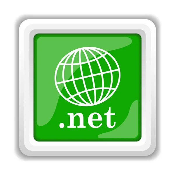 Net のアイコン 白い背景の上のインター ネット ボタン — ストック写真