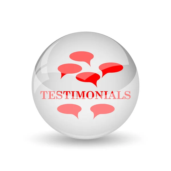 Testimonials Icon Internet Button White Background — Stock Photo, Image