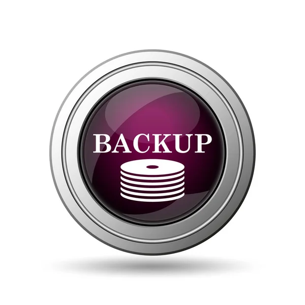 Icona Backup Pulsante Internet Sfondo Bianco — Foto Stock