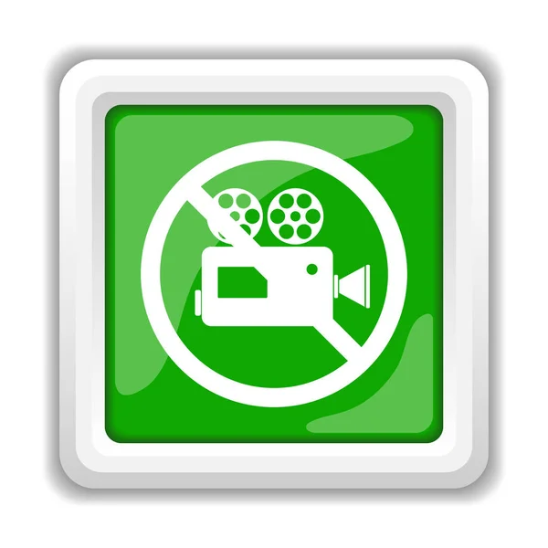 Forbidden Video Camera Icon Internet Button White Background — Stock Photo, Image