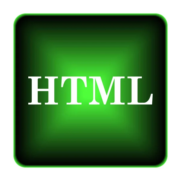 Ikona Html Przycisk Internet Białym Tle — Zdjęcie stockowe