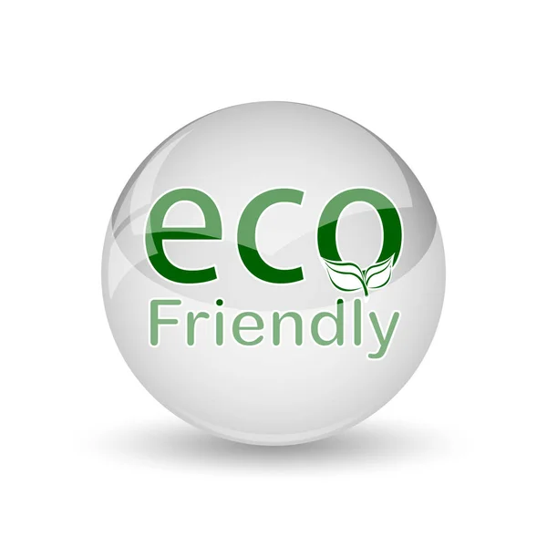 Icona Eco Friendly Pulsante Internet Sfondo Bianco — Foto Stock