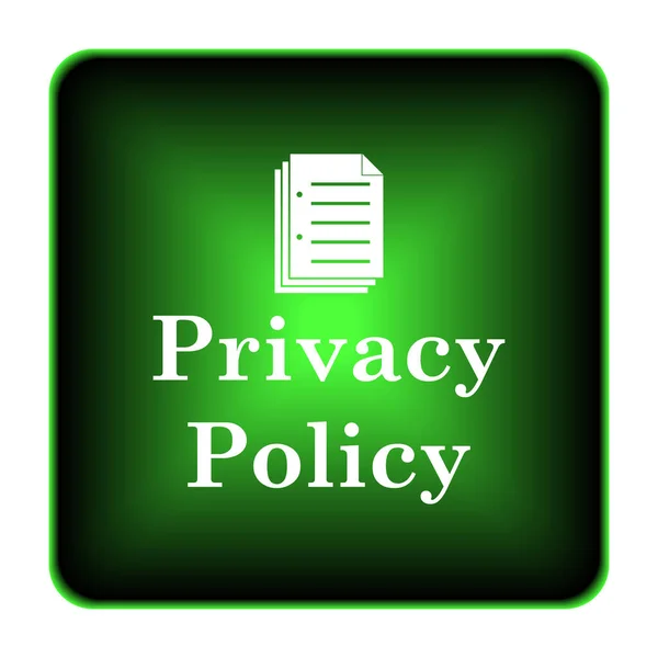 Privacy Beleid Pictogram Internet Knop Witte Achtergrond — Stockfoto