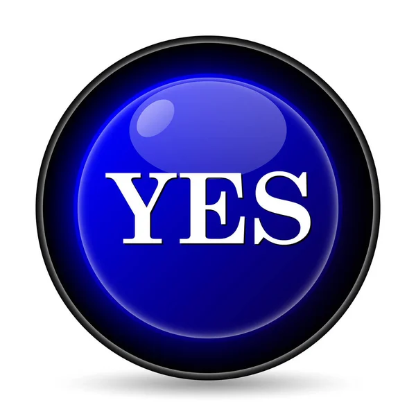 Yes Icon Internet Button White Background — Stock Photo, Image