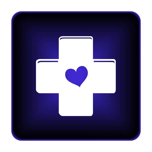 Cruz con icono del corazón —  Fotos de Stock