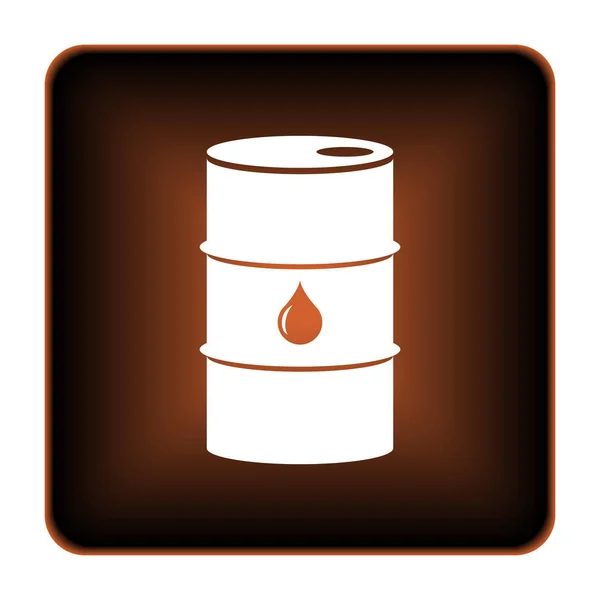 Oil Barrel Icon Internet Button White Background — Stock Photo, Image