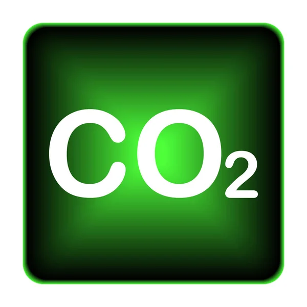 Icona Co2 Pulsante Internet Sfondo Bianco — Foto Stock