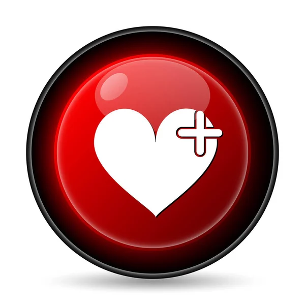 Heart Cross Icon Internet Button White Background — Stock Photo, Image