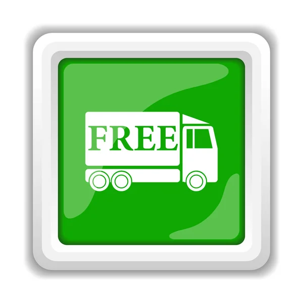 Free Delivery Truck Icon Internet Button White Background — Stock Photo, Image