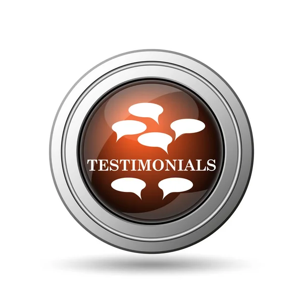 Testimonials Icon Internet Button White Background — Stock Photo, Image