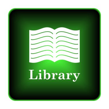 Kütüphane simgesi. Beyaz arka plan üzerinde Internet düğmesi