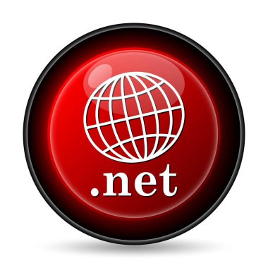 .NET simgesi. Beyaz arka plan üzerinde Internet düğmesi