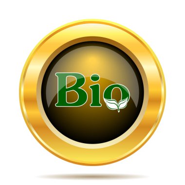 Biyo simgesi. Beyaz arka plan üzerinde Internet düğmesi