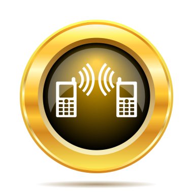 İletişim simgesi. Beyaz arka plan üzerinde Internet düğmesi