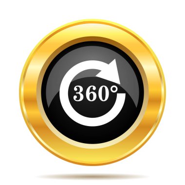 Yeniden yükle 360 simgesi. Beyaz arka plan üzerinde Internet düğmesi