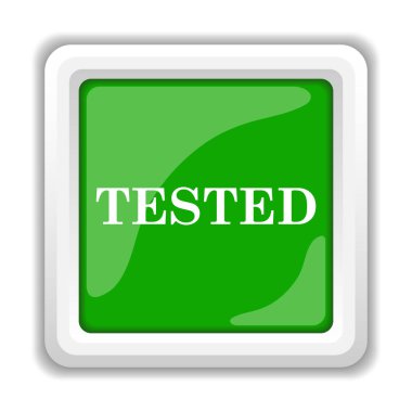 Test simgesi. Beyaz arka plan üzerinde Internet düğmesi