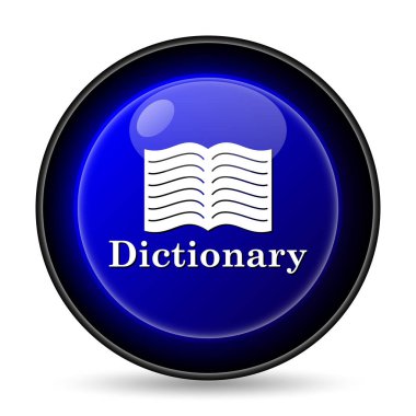 Sözlük simgesi. Beyaz arka plan üzerinde Internet düğmesi