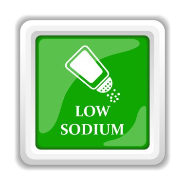 Düşük sodyum simgesi. Beyaz arka plan üzerinde Internet düğmesi