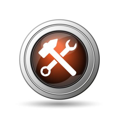 Araçlar simgesi. Beyaz arka plan üzerinde Internet düğmesi