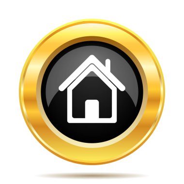 Ev simgesini. Beyaz arka plan üzerinde Internet düğmesi