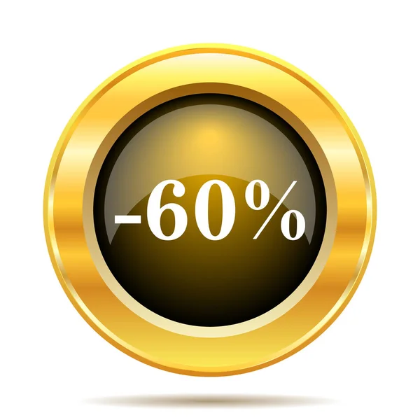 60 procent zniżki ikona — Zdjęcie stockowe