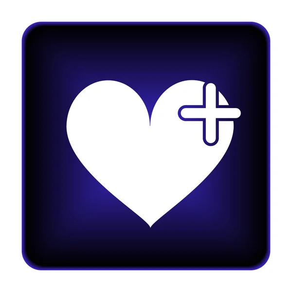 Herz mit Kreuz-Symbol — Stockfoto