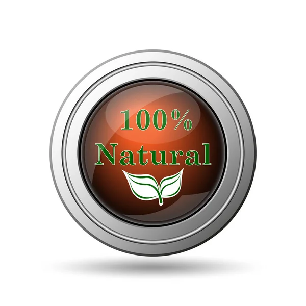 100 Натуральная Икона Кнопка Интернет Белом Фоне — стоковое фото