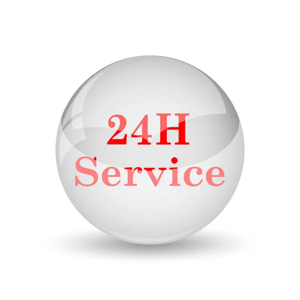 24H Service Ikonen Internet Knappen Vit Bakgrund — Stockfoto
