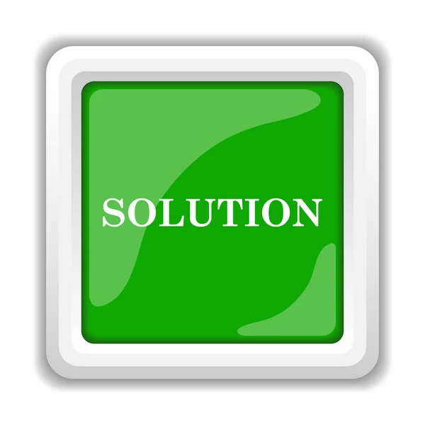 Ícone Solução Botão Internet Fundo Branco — Fotografia de Stock