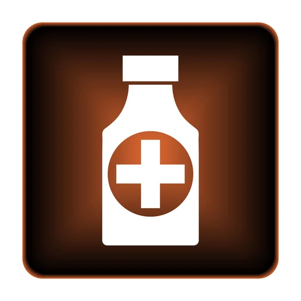 Ikona lahvičky pilulek — Stock fotografie