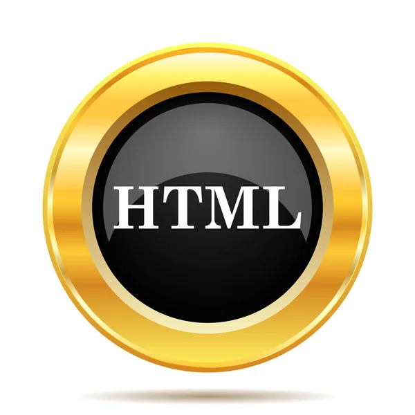 Иконка Html Кнопка Интернет Белом Фоне — стоковое фото