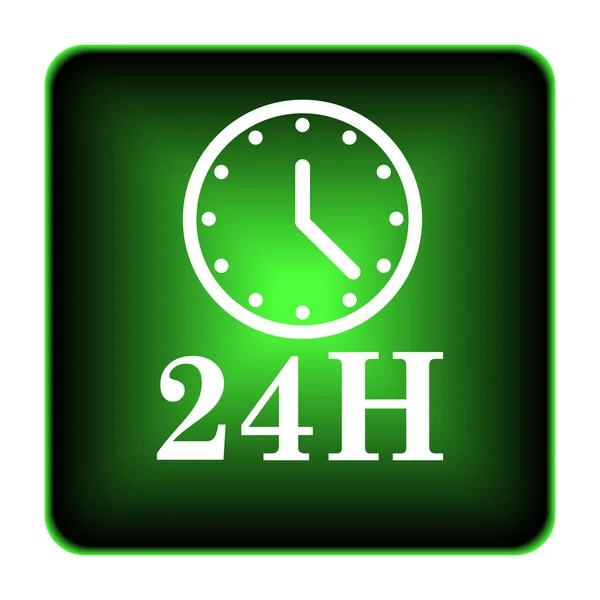 24 小时时钟图标 — 图库照片