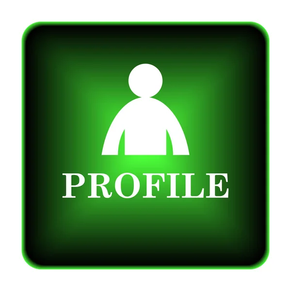 Profielpictogram Internet Knop Witte Achtergrond — Stockfoto