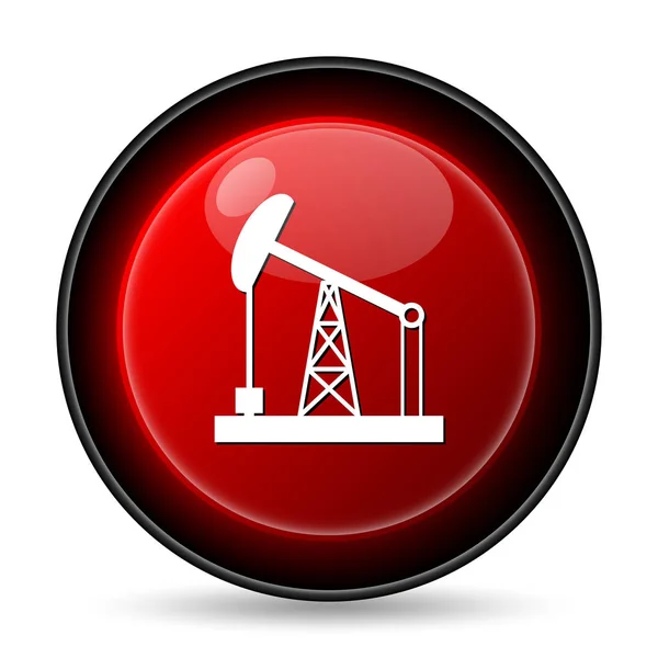 Ölpumpen Symbol Internet Taste Auf Weißem Hintergrund — Stockfoto