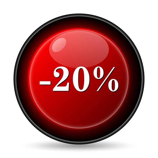 Ícone de desconto de 20 por cento — Fotografia de Stock