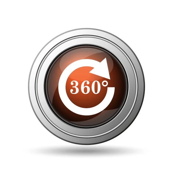 リロード 360 アイコン 白い背景の上のインター ネット ボタン — ストック写真