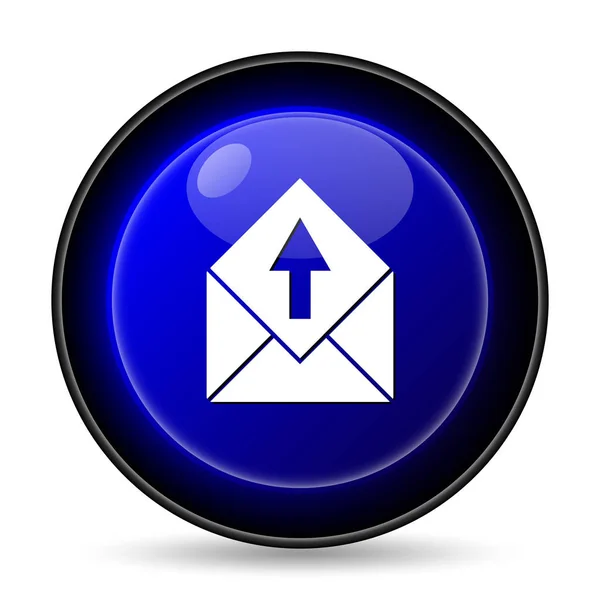 Odešlete Mailové Ikony Internet Tlačítko Bílém Pozadí — Stock fotografie