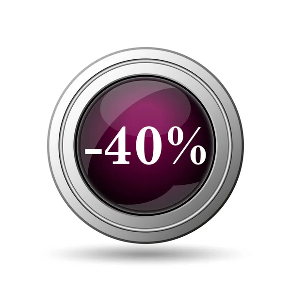 Ikona 40 % slevu — Stock fotografie