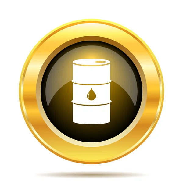 Oil Barrel Icon Internet Button White Background — Stock Photo, Image