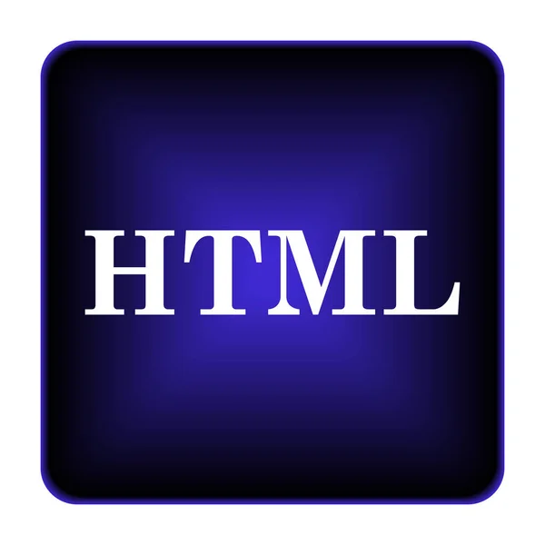 Иконка Html Кнопка Интернет Белом Фоне — стоковое фото