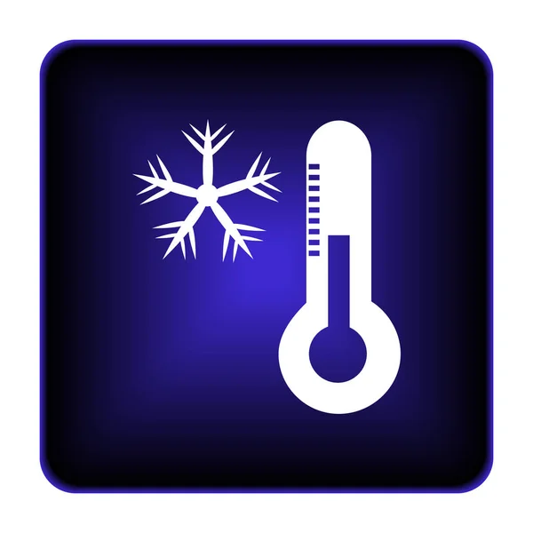 雪花与温度计图标 — 图库照片