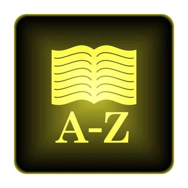 Иконка книги A-Z — стоковое фото