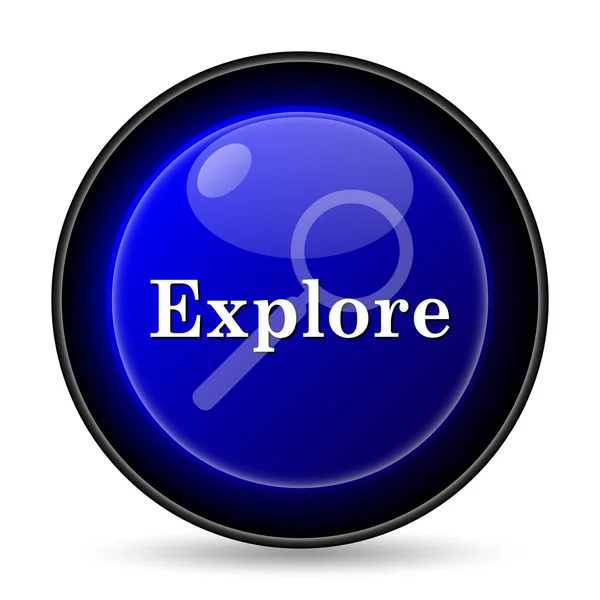Explore Icon Internet Button White Background — Stock Photo, Image