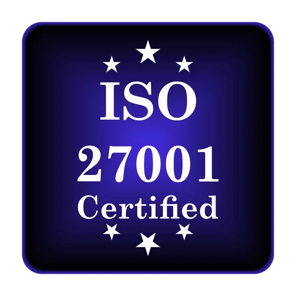 Iso 27001 Icon Internet Button White Background — Stock Photo, Image