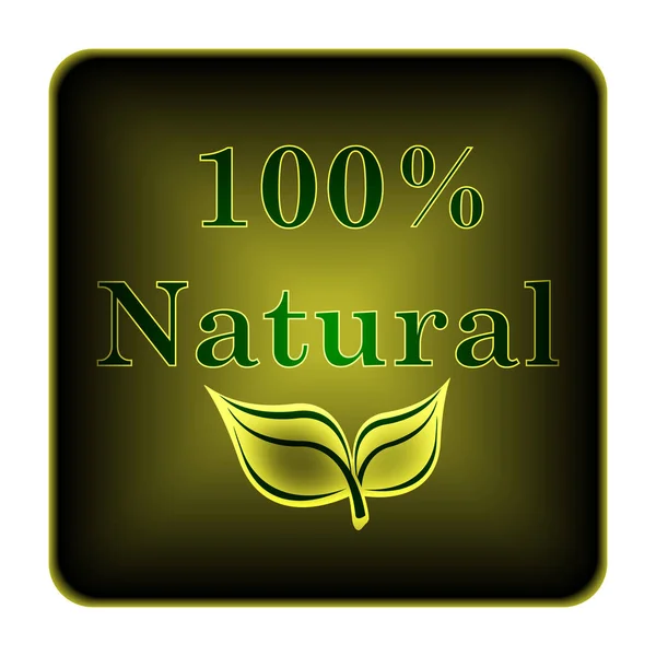 100% naturalny ikona — Zdjęcie stockowe