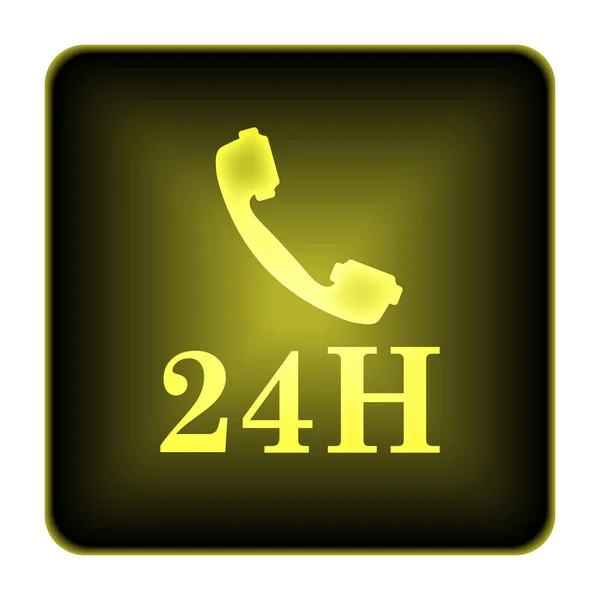 24 시간 전화 아이콘 — 스톡 사진
