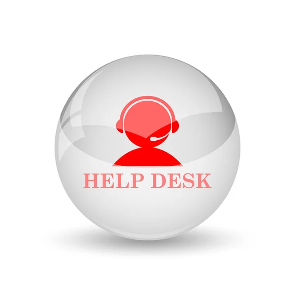 Icône Helpdesk Bouton Internet Sur Fond Blanc — Photo