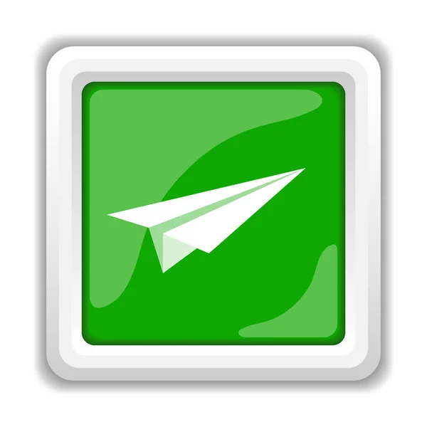 Paper Plane Icon Internet Button White Background — Stock Photo, Image
